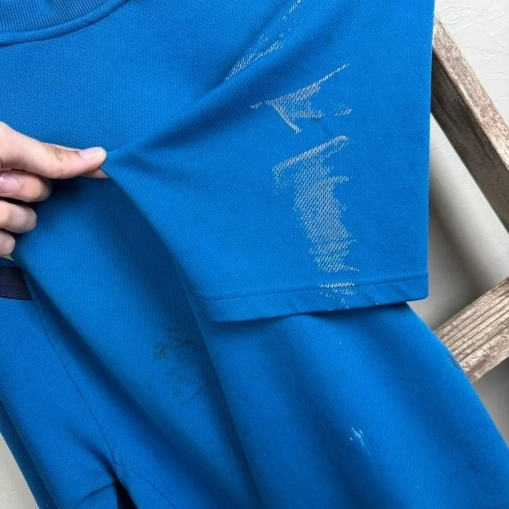 Vintage Y2K/2000s Nike Paint Splatter‎ Blue Jersey Size 2XL
